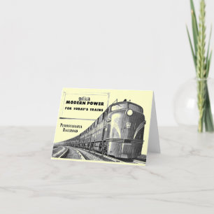 Carte Pennsylvania Railroad Modern Train Power Note Card