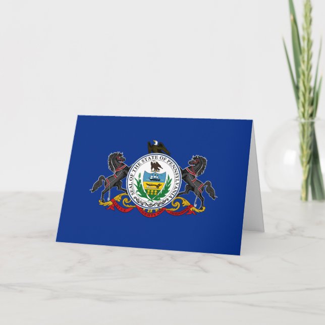 Carte Pennsylvanian Flag & Seal, Flag of Pennsylvania (Devant)