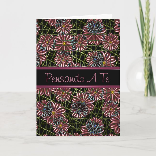 Carte Pensando un Te, pensée italienne à vous cardent (Devant)