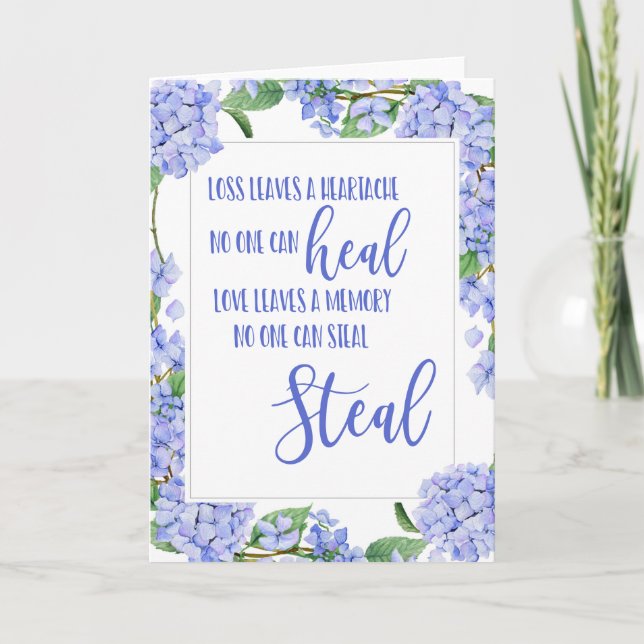 Carte pensant à vous condoléances endeuillée perte aimée (Devant)