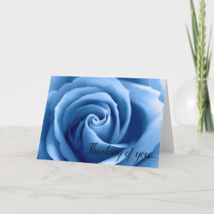 Carte Pense à toi Rose Bleue