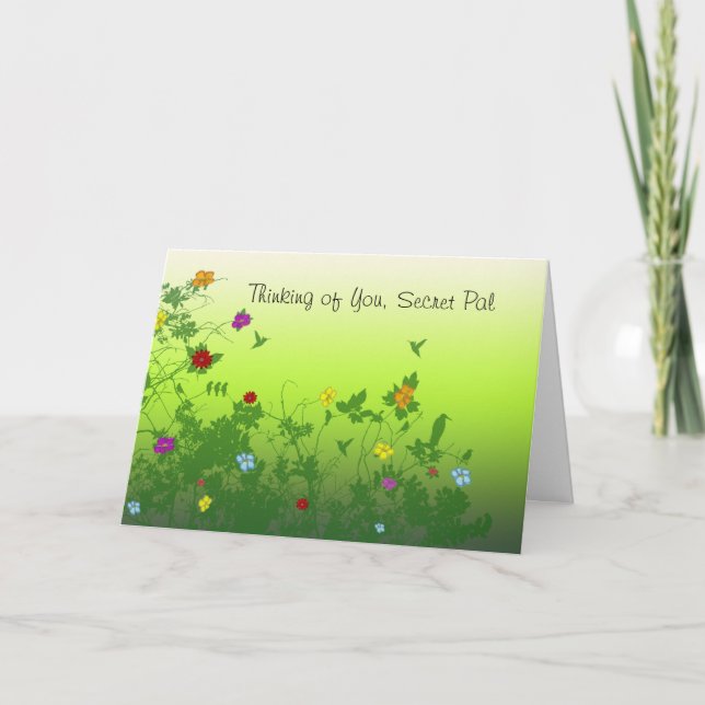 Carte Pensée à vous copain secret (Devant)