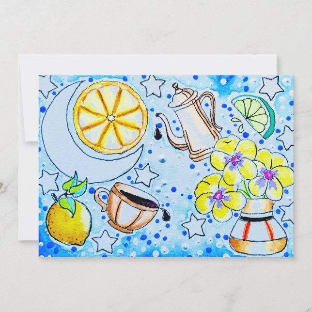 Carte Pensée et citron (Devant)