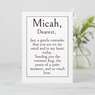 Carte Pensée pour une Amie Féminine, Cadeau