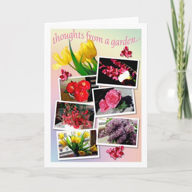 Carte pensées d'un jardin... (Devant)