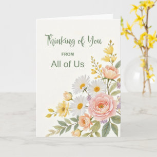 Carte Pensées pour vous de la part de toute l'équipe de 