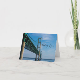 Carte Pensées pour vous le long du pont Mackinac