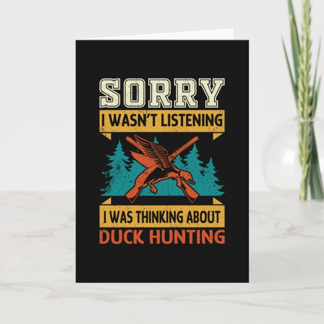 Carte Penser à la chasse au canard (Devant)