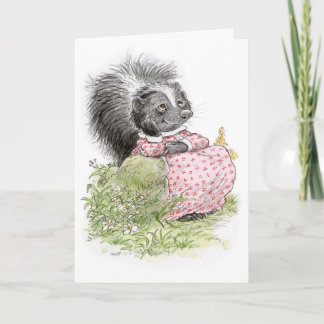 Carte "Penser à l'ouf" Dreamy Skunk Greeting Card
