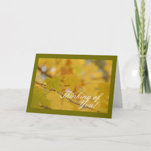 Carte Penser à tes feuilles d'automne