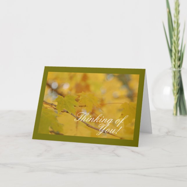 Carte Penser à tes feuilles d'automne (Devant)