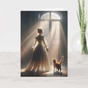 Carte Penser à toi fille avec Kitten