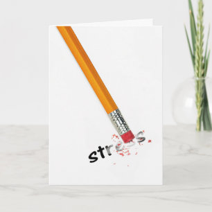 Carte Penser à votre gomme de stress
