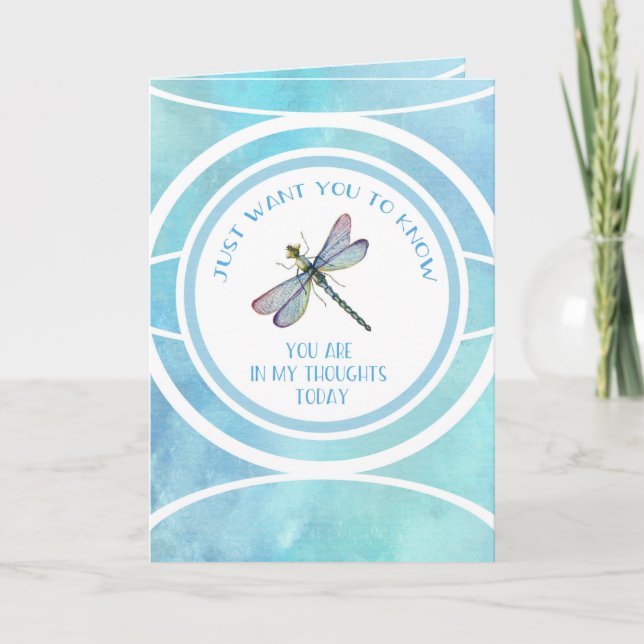 Carte Penser à votre libellule (Devant)