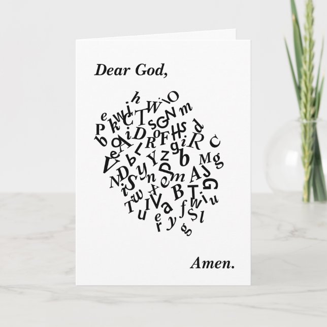 Carte Penser à votre prière (Devant)