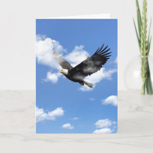 Carte Penser à vous Aigle royal dans les nuages