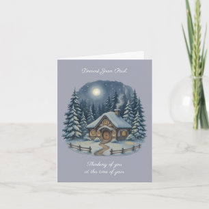 Carte Penser à vous après la mort d'amour un Noël