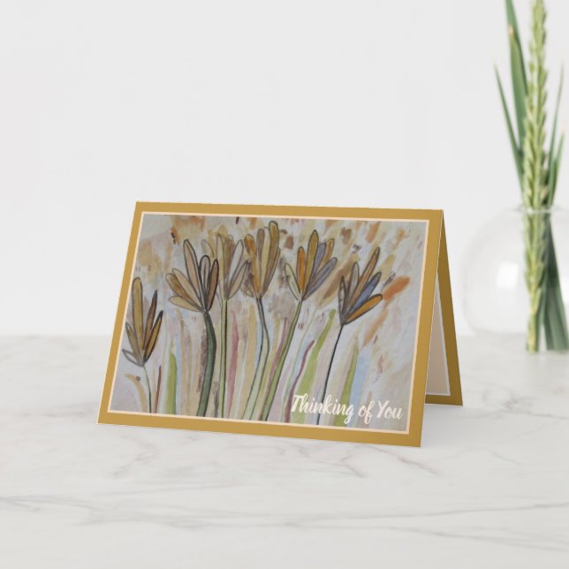 Carte Penser à vous - Champ de fleurs sauvages (Devant)