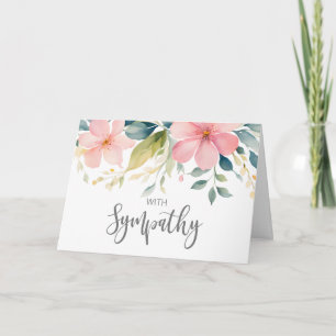 Carte penser à vous condoléances endeuillée perte aimée