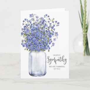 Carte penser à vous condoléances endeuillée perte aimée