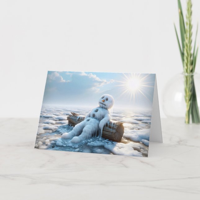 Carte Penser à vous faire fondre Snowman (Devant)