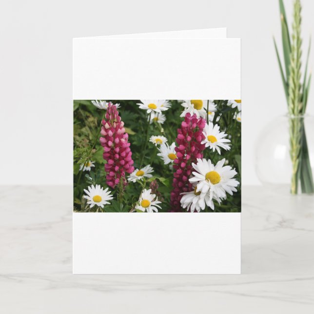 Carte Penser À Vous Floral Fleurs (Devant)
