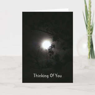 Carte Penser à vous, Pleine lune à la nuit