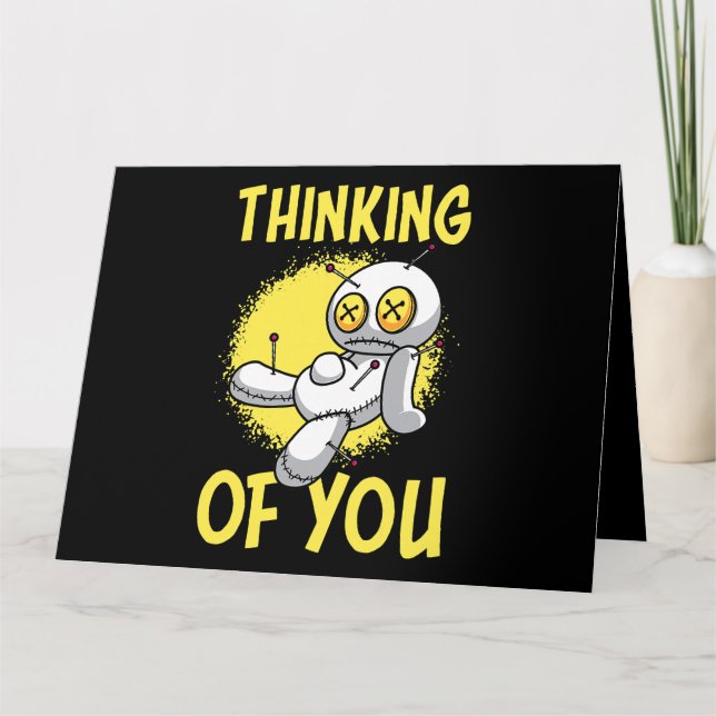 Carte Penser À Vous Poupées Voodoo Mignonne Et Déplaisan (Devant)