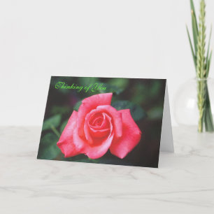Carte Penser à vous Rose