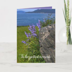 Carte Penser à vous, scène de la nature, amour, fleurs,