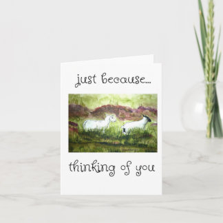Carte Pensez à vous, Ecosse Sheep Art