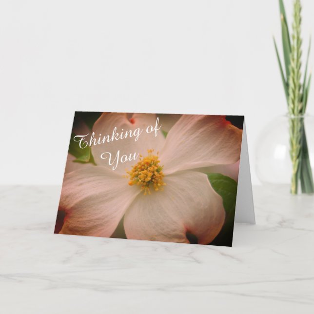 Carte "Pensez à vous" Fleur de bois de chien (Devant)