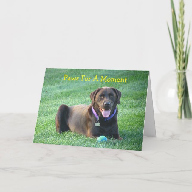 Carte Pensez À Vous Labrador Retriever Greeting Card (Devant)