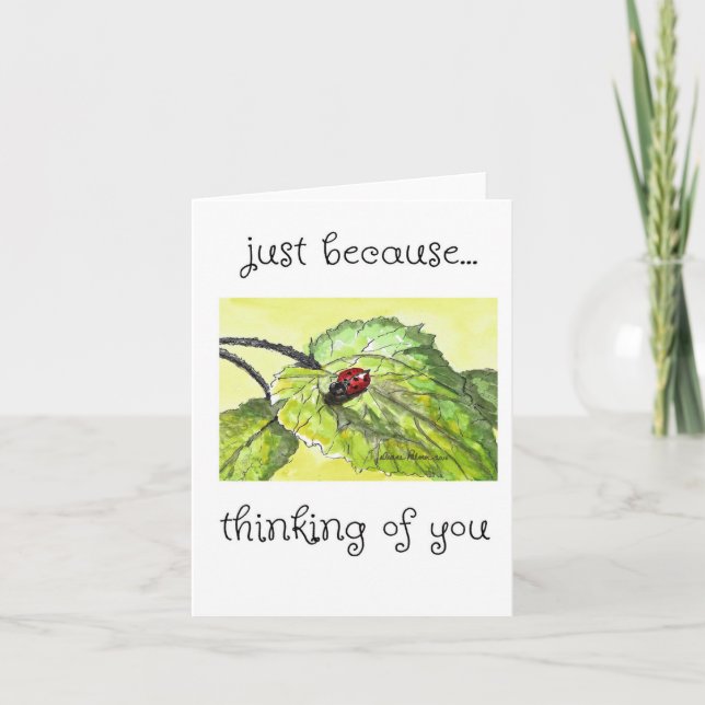 Carte Pensez à vous, Lady Bug Art (Devant)