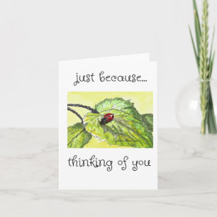 Carte Pensez à vous, Lady Bug Art