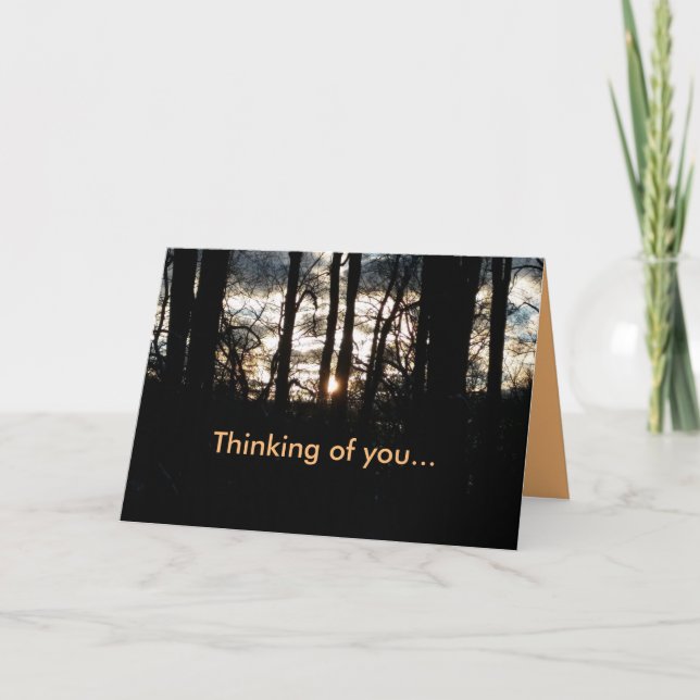 Carte Pensez à vous Sunset hiver (Devant)