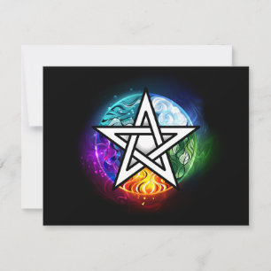 Carte pentagramme du Wiccan