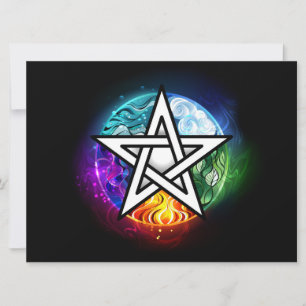 Carte pentagramme du Wiccan