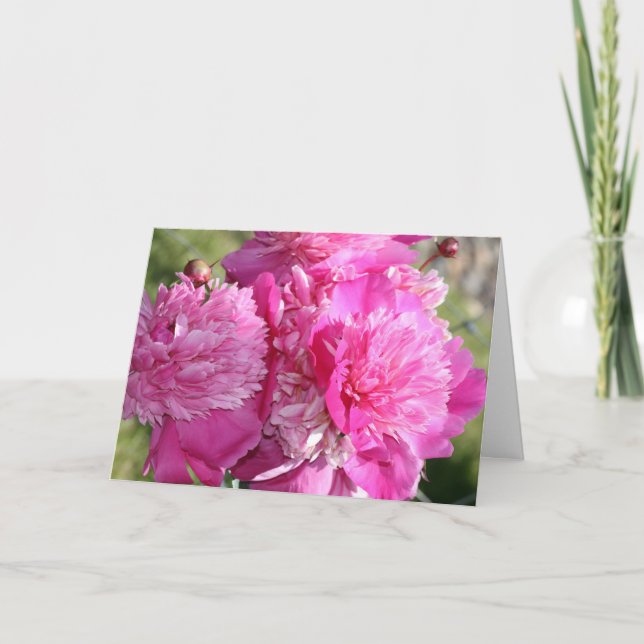 Carte Peony Birthday Card (Devant)