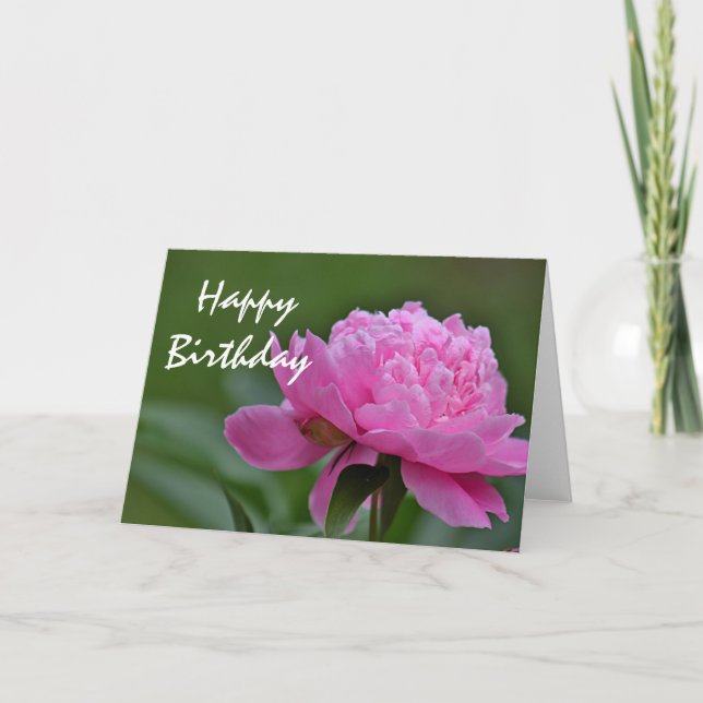 Carte Peony flower photo (Devant)