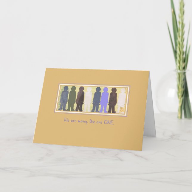 Carte People multicolore "We are many" violet (Devant)