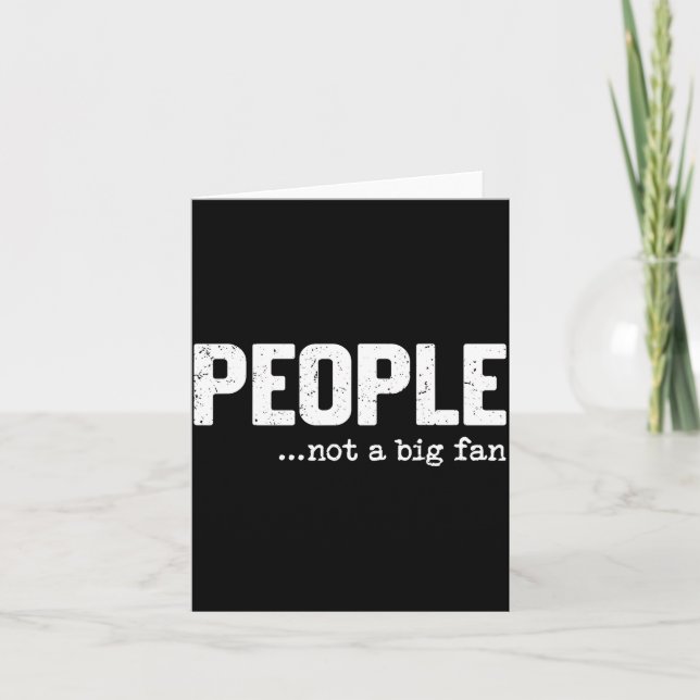 Carte People Not A Big Fan Funny Introvert Sarcasm Mom D (Devant)