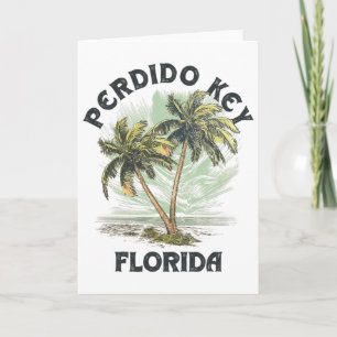 Carte Perdido Key Floride Palms Vintage Plage Pour Homme