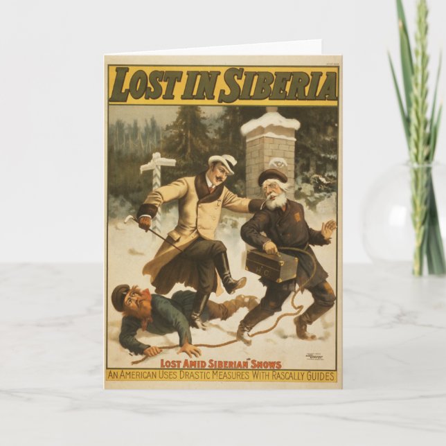 Carte Perdu En Sibérie, Vers 1898. (Devant)