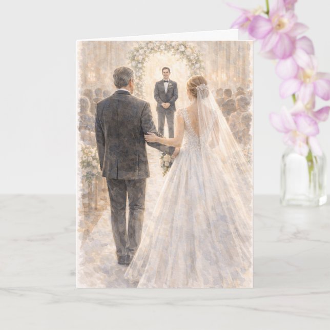 Carte Père amusant de la mariée Prière Ézéchiel 25:17 (Orchidée)