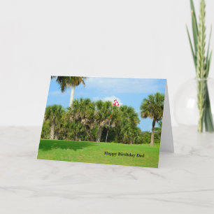 Carte Père d'anniversaire, terrain de golf