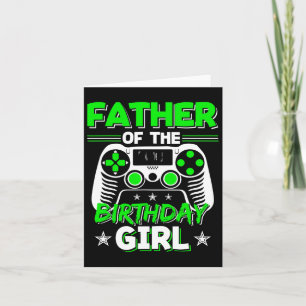 Carte Père De L'Anniversaire Fille Vidéo Jeu Anniversair