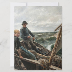 Carte Père et fille en mer (par Albert Edelfeel)