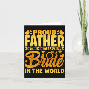 Carte Père fier de la mariée Amour paternel Mariage