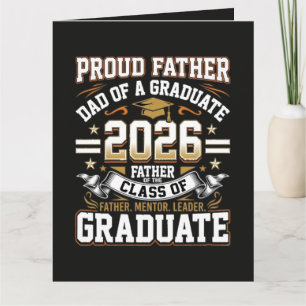 Carte Père fier de la promotion 2026 diplômé
